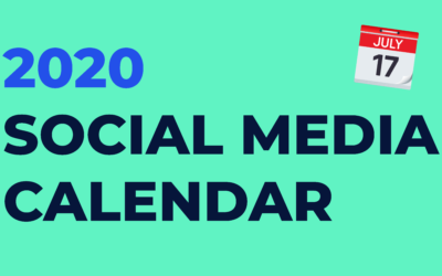 2020 Social Media Calendar